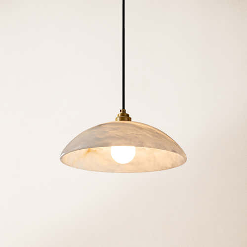 Dadaly Alabaster Modern Small Art Pendant 50.8cm D