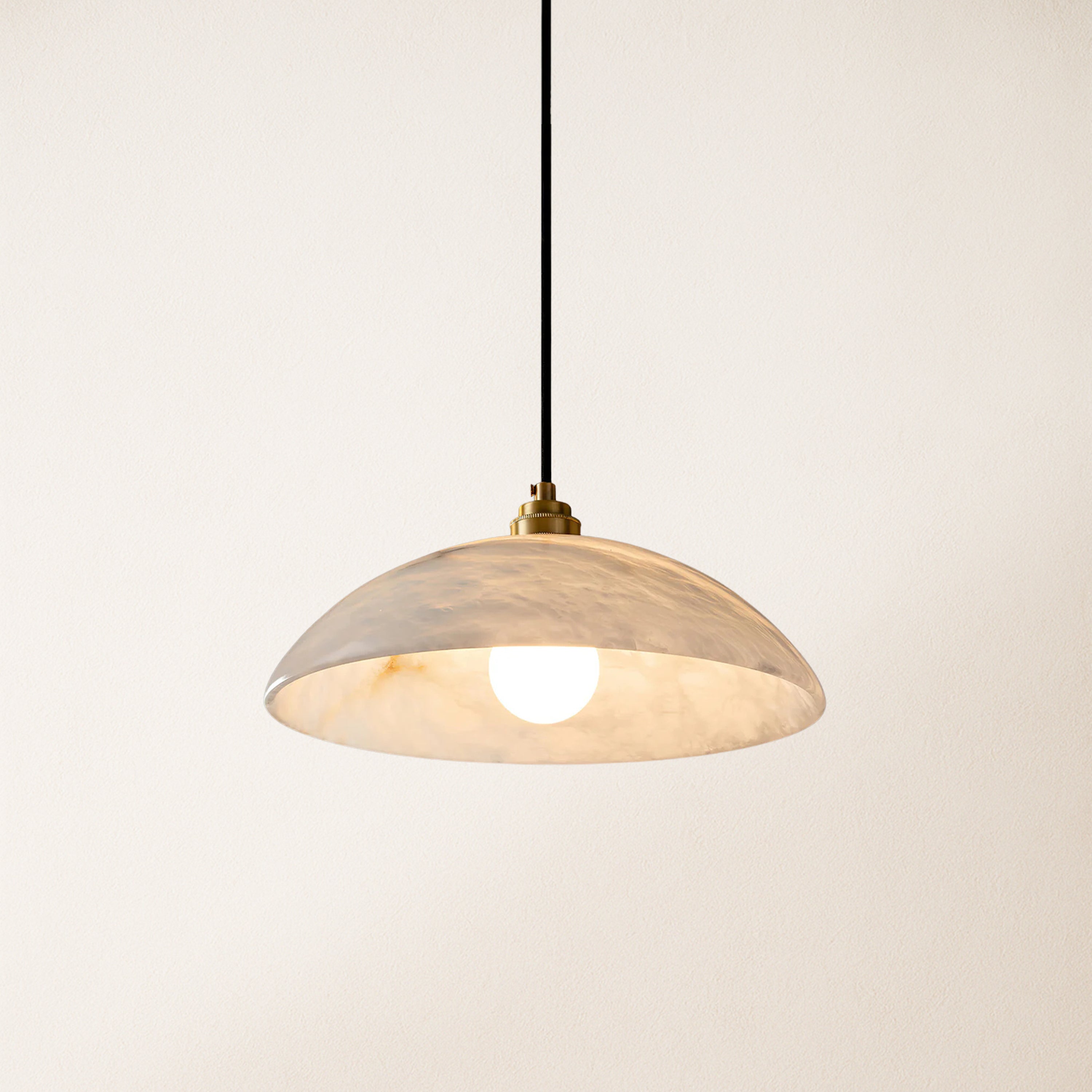 Dadaly Alabaster Modern Small Art Pendant 50.8cm D