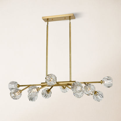 Parisian Crystal Linear Chandelier 122 cm L