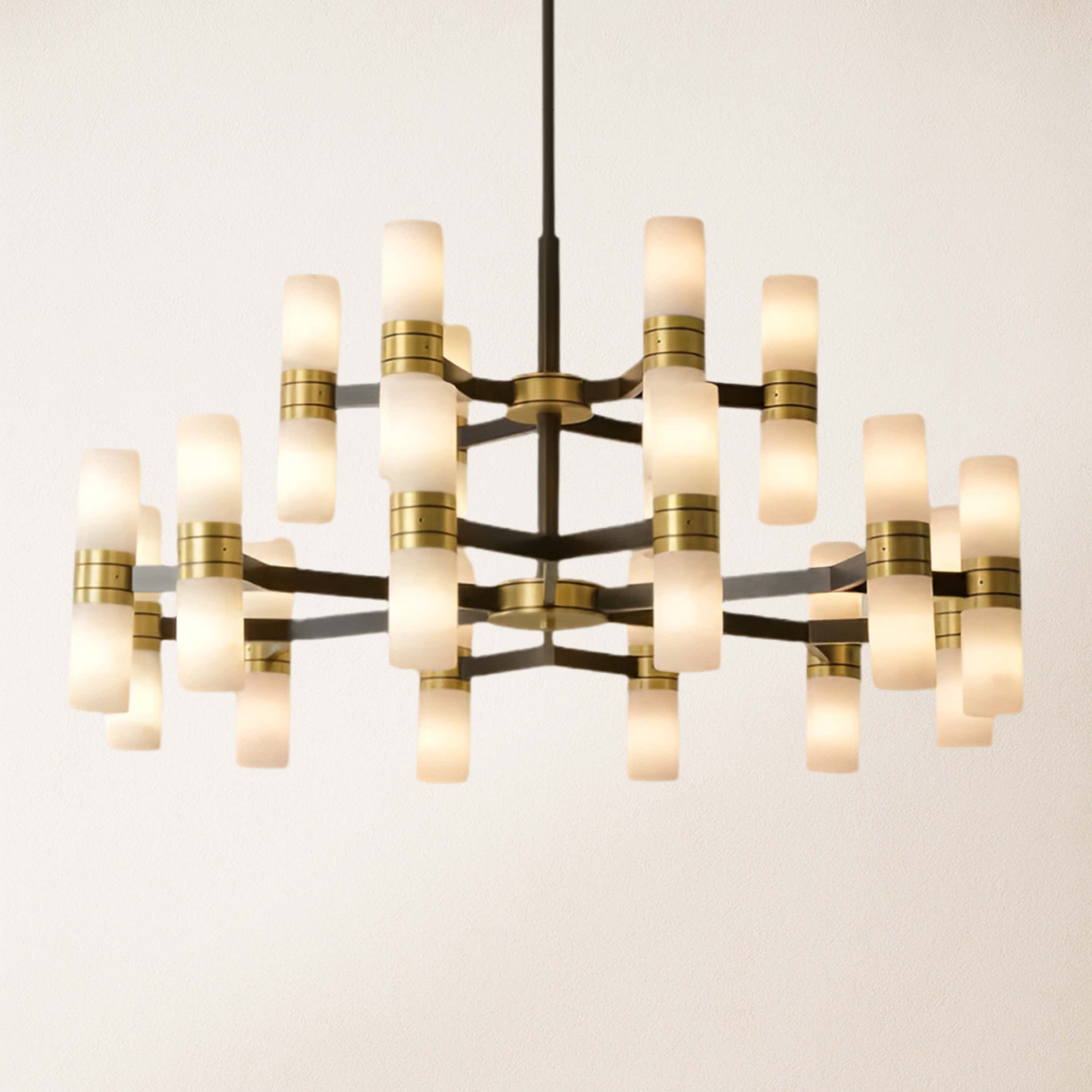 Moral Alabaster Round chandelier 94cm D