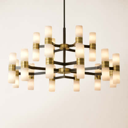 Moral Alabaster Round chandelier 94cm D