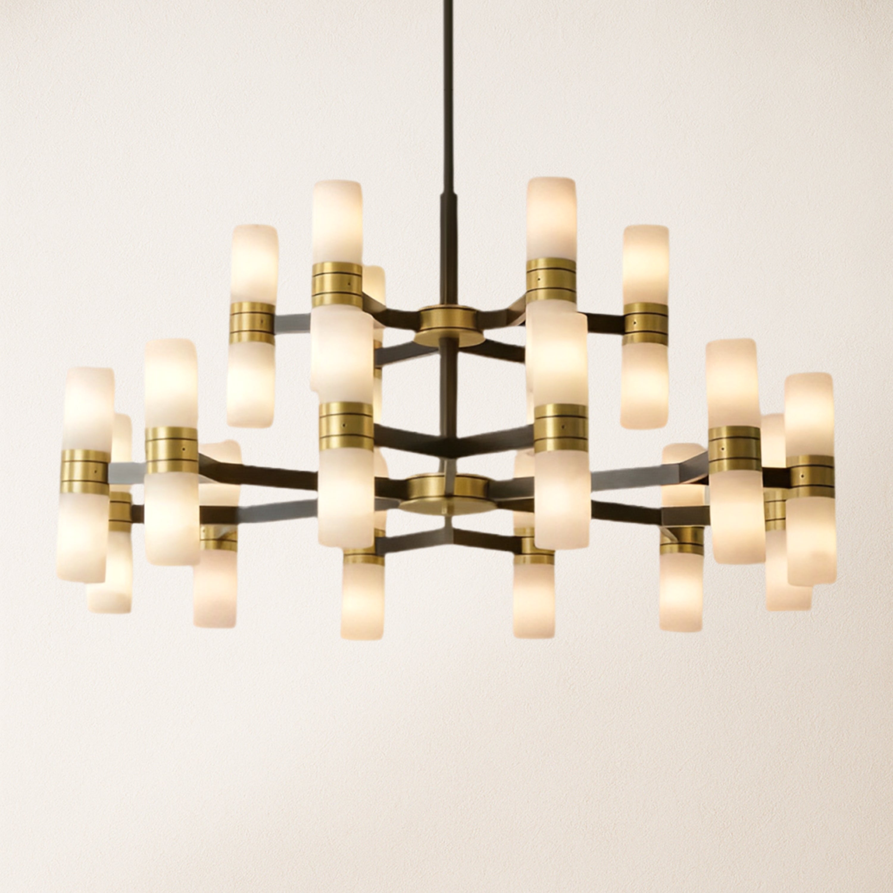 Moral Alabaster Round chandelier 94cm D
