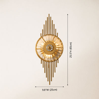 Axionna Crystal Gear Wall Sconce