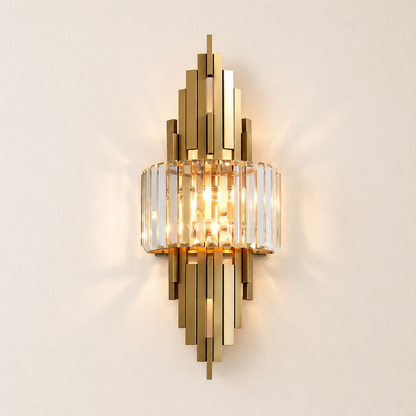Solvoria Crystal Stepped Column Wall Sconce