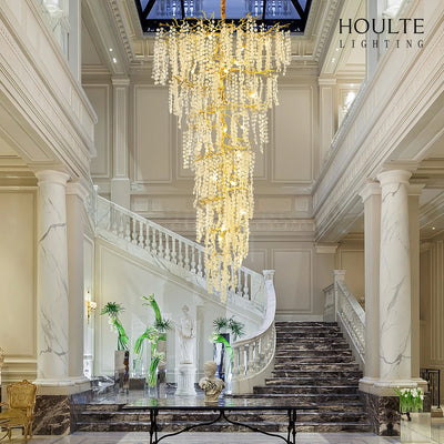 Shiro Noda Crystal Tree Branch Round Chandelier 241cm H