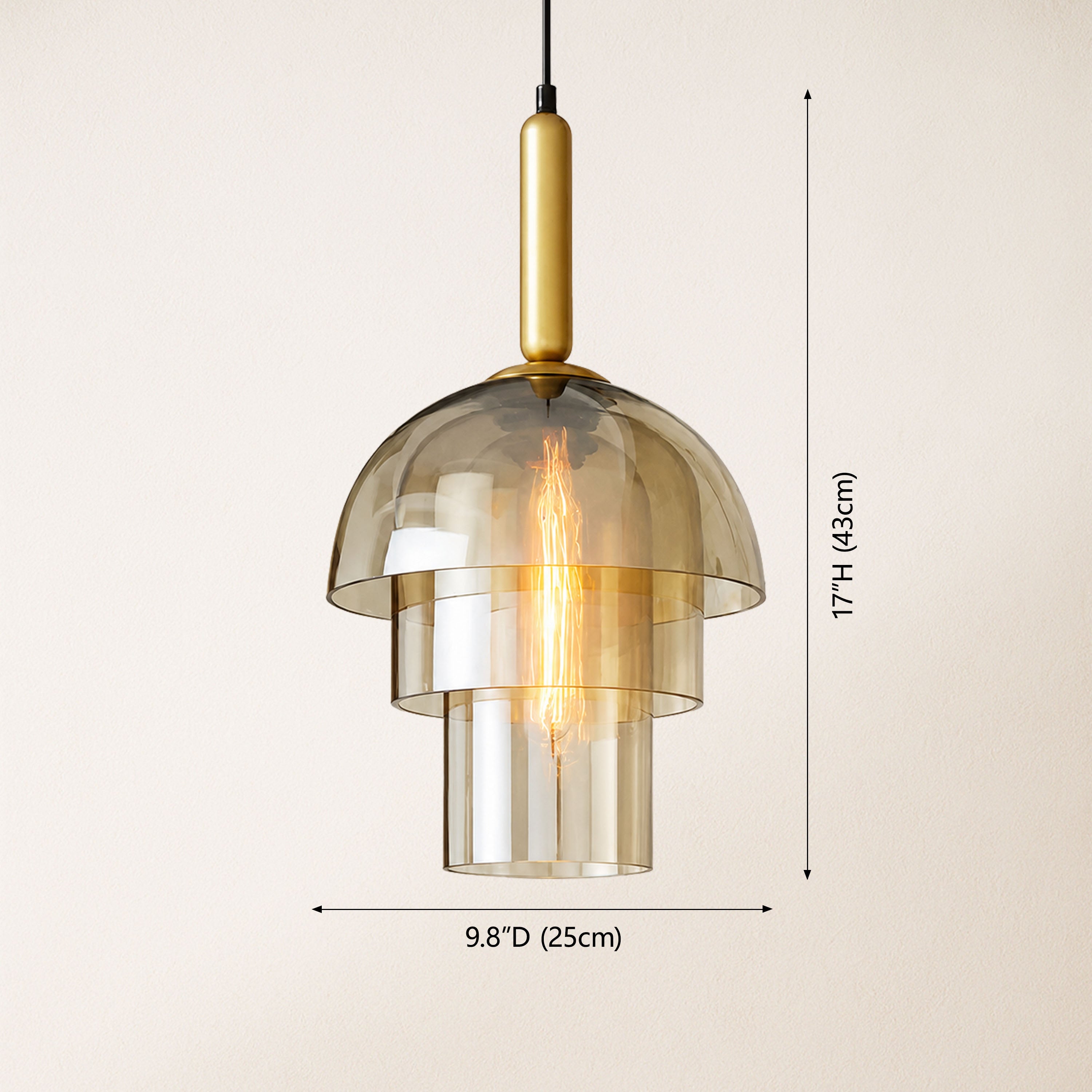 Velorien Glass Tiered Pendant Light