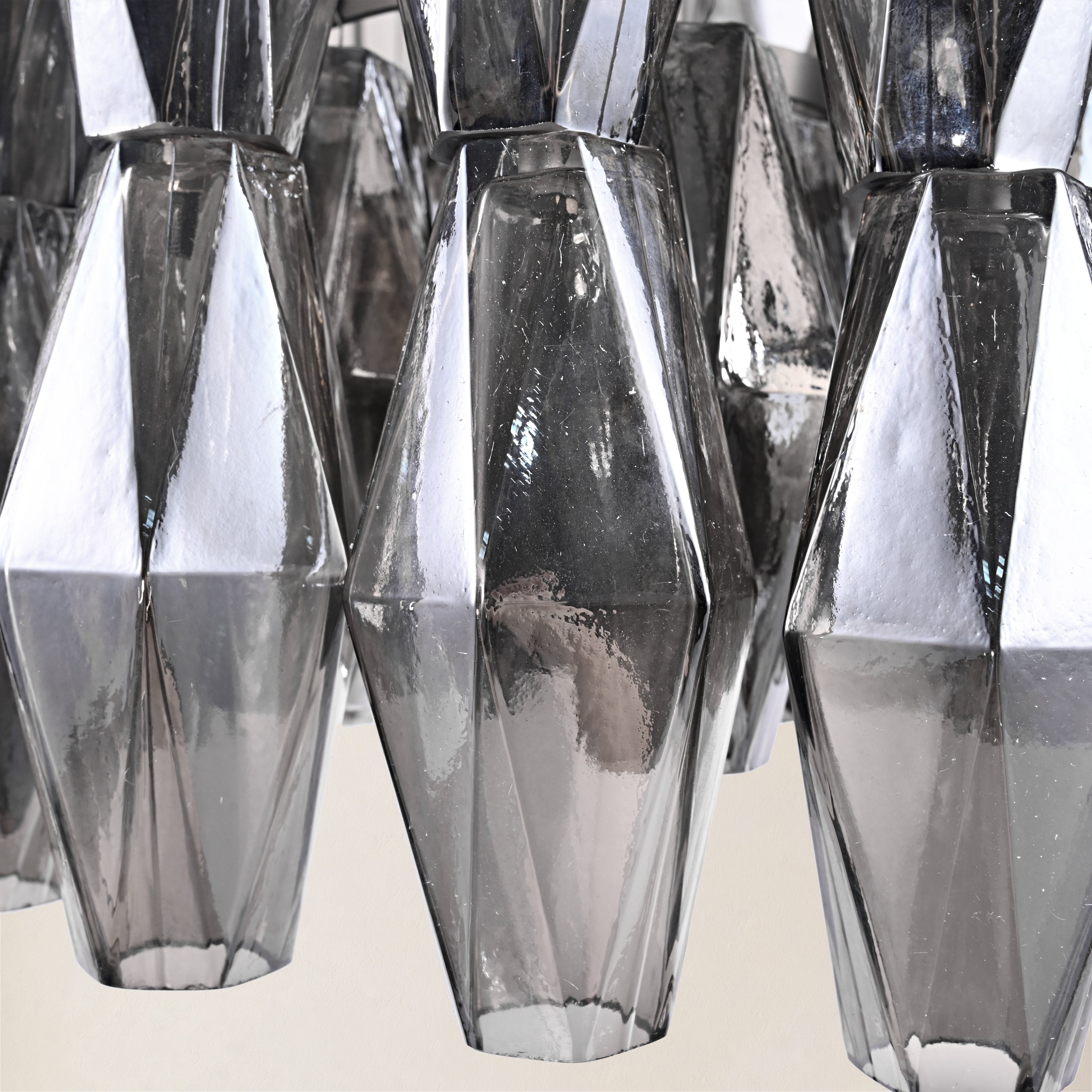 Celestial Drop Glass Cylinder Chandelier 15.7"D