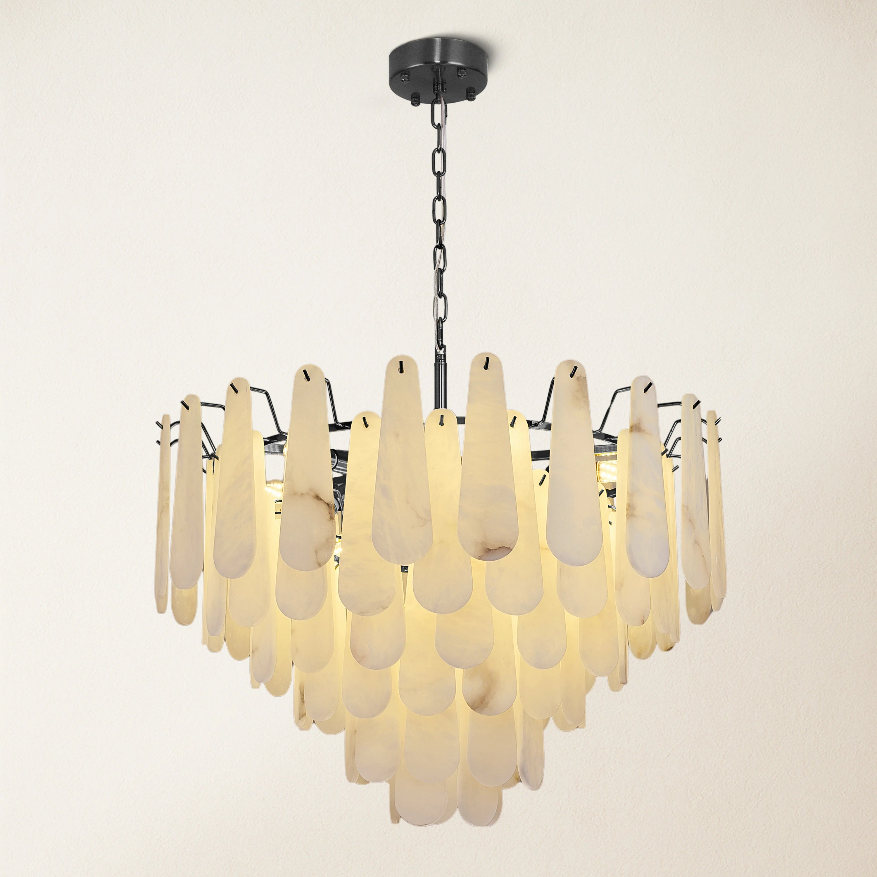 Caldera Alabaster Round Chandelier 80cm