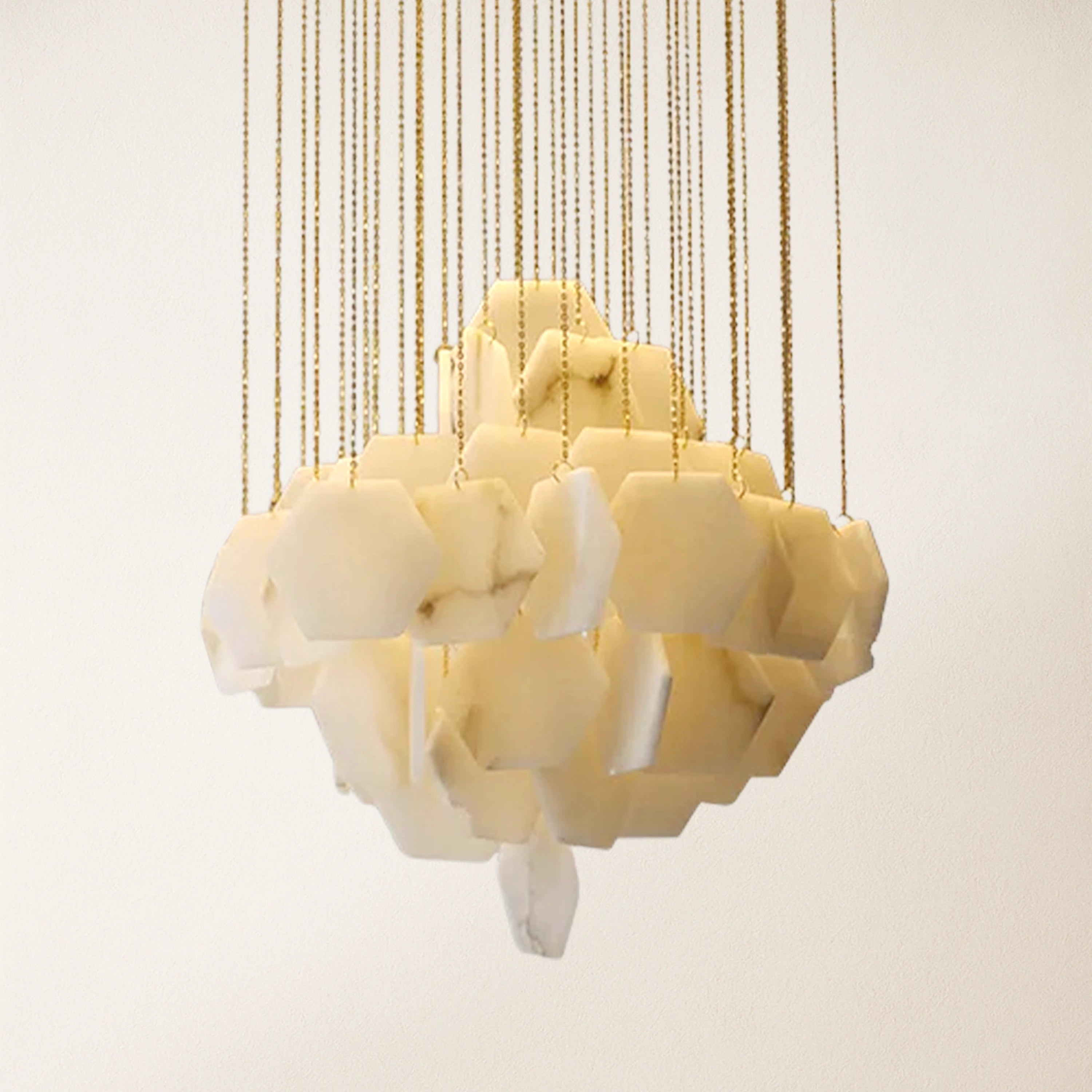 Talan Multi-layer Irregular Alabaster Chandelier 80cm D