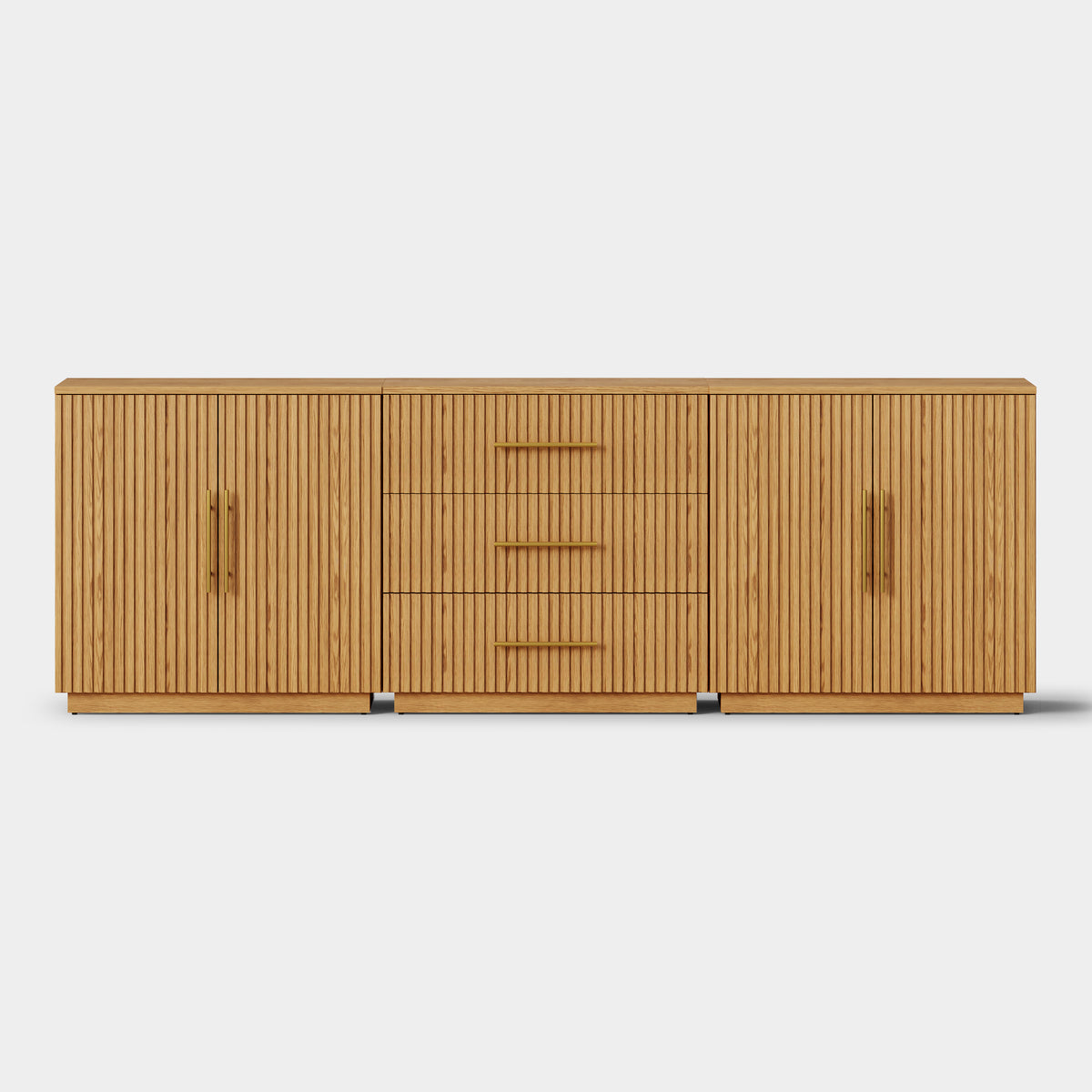 Holt Oak Modular Media Console (Set of 3)