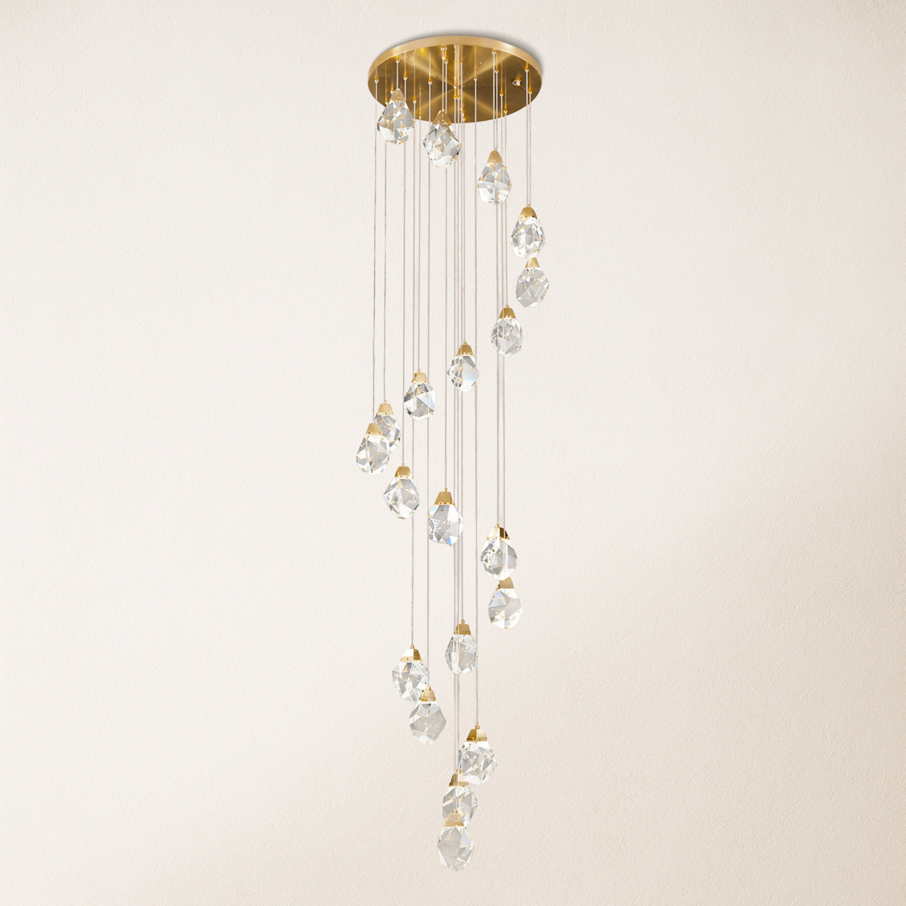 Aurelium Crystal Staircase Round Chandelier