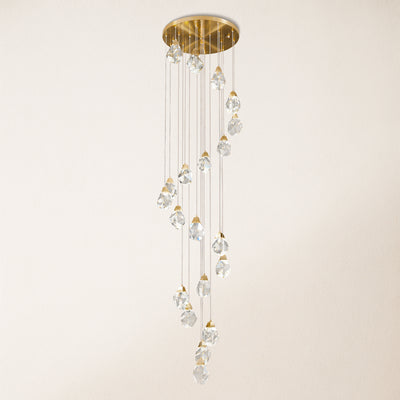 Aurelium Crystal Staircase Round Chandelier