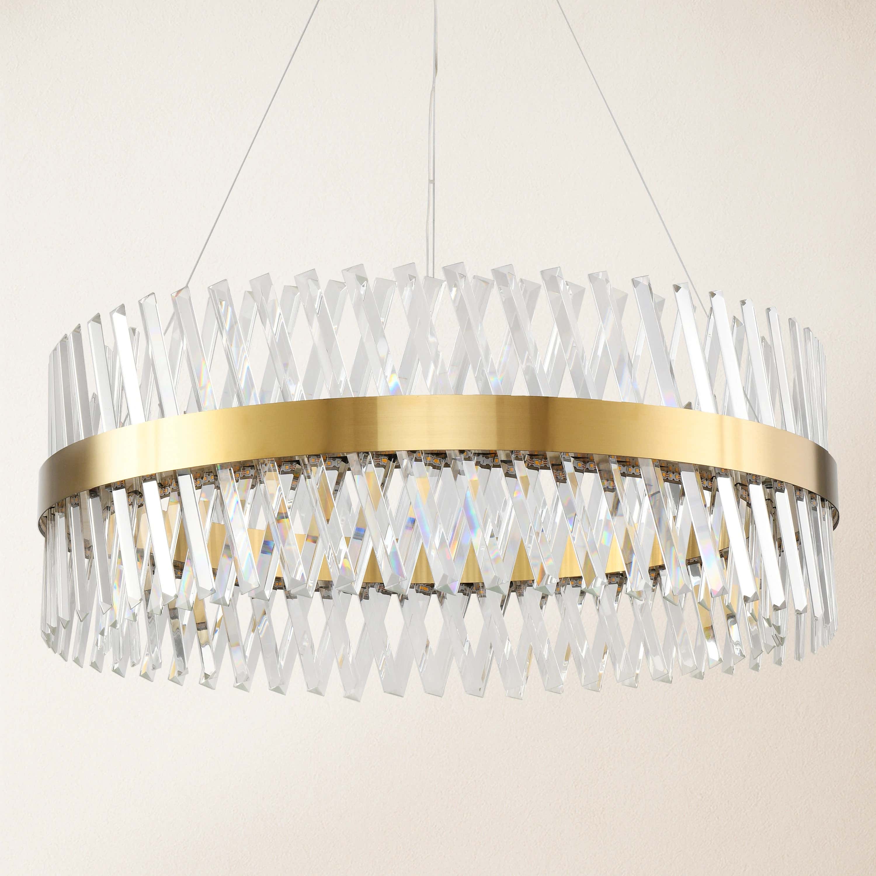 Vetro Prism Crystal Round Chandelier 80cm D
