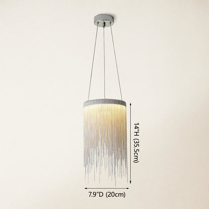 Teresa Cadena Chain Tassel Pendant Light Fixture 20cm W