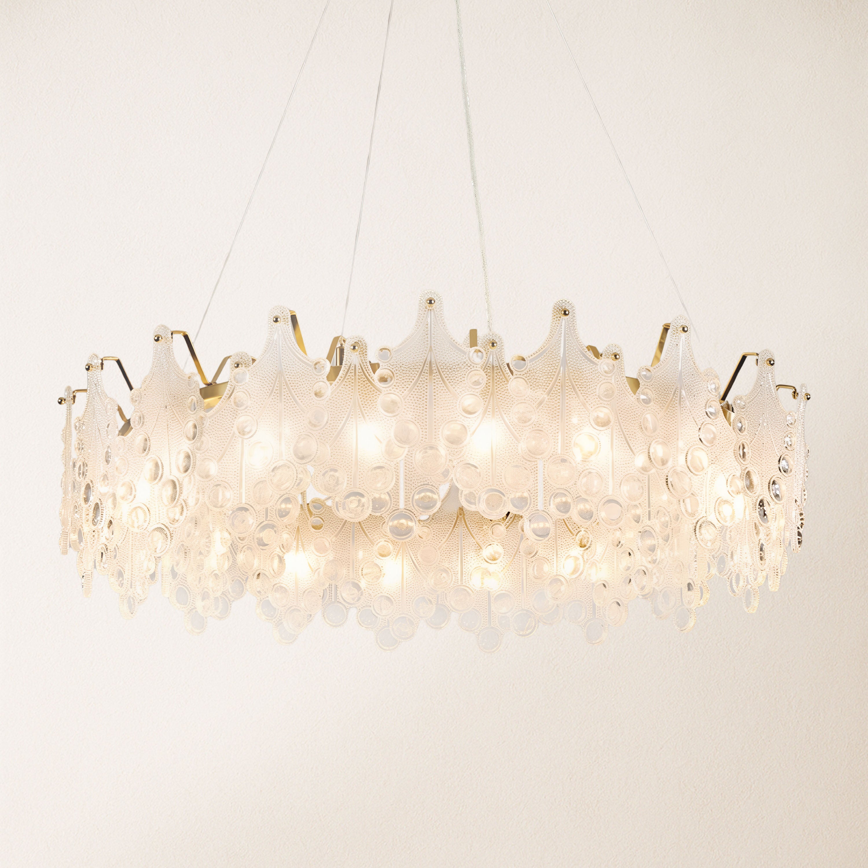 Veliora Layered Glass Chandelier
