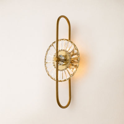 Orythea Crystal Sunburst Wall Sconce