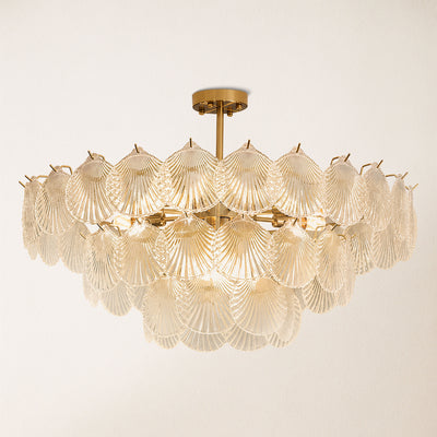 Marivelle Luxury Shell Glass Chandelier