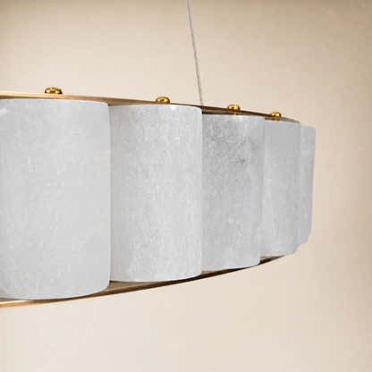 Celestine Alabaster 2-Tier Round Chandelier 40.1"D