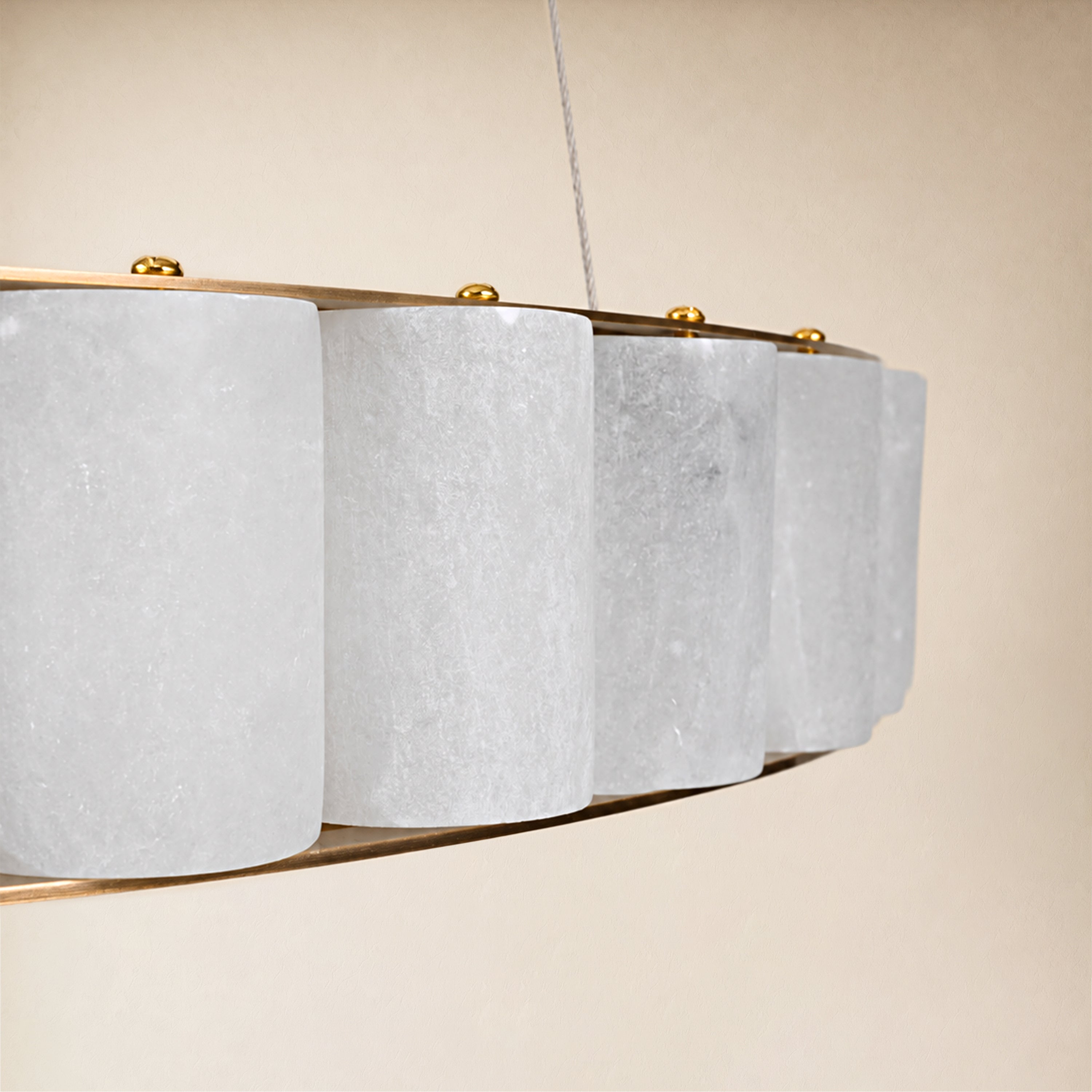 Celestine Alabaster 2-Tier Round Chandelier 40.1"D