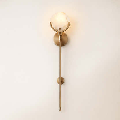 Alabaster Ava Brass Wall Lamp