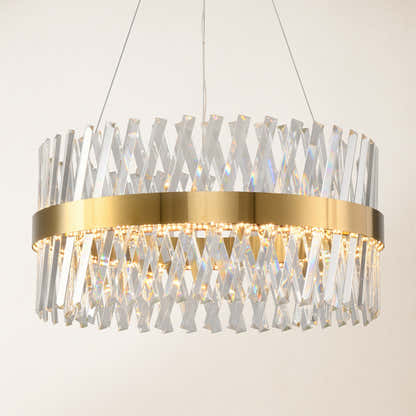 Vetro Prism Crystal Round Chandelier 60cm D