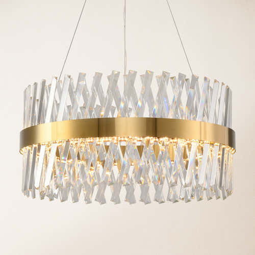 Vetro Prism Crystal Round Chandelier 60cm D