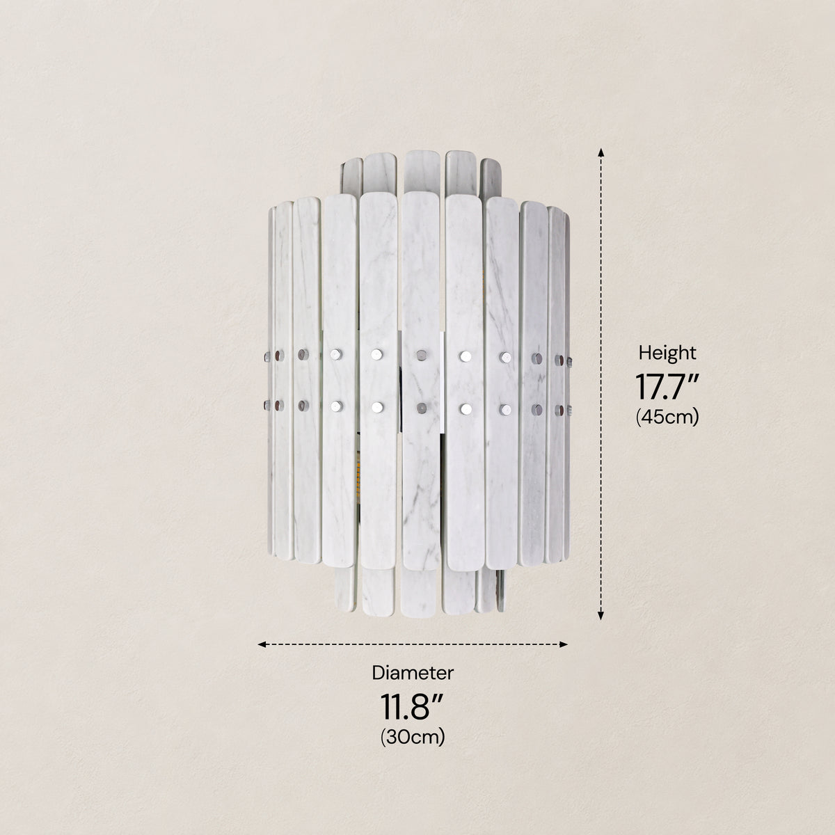 Pietra Marble Round Wall Sconce 11.8"D