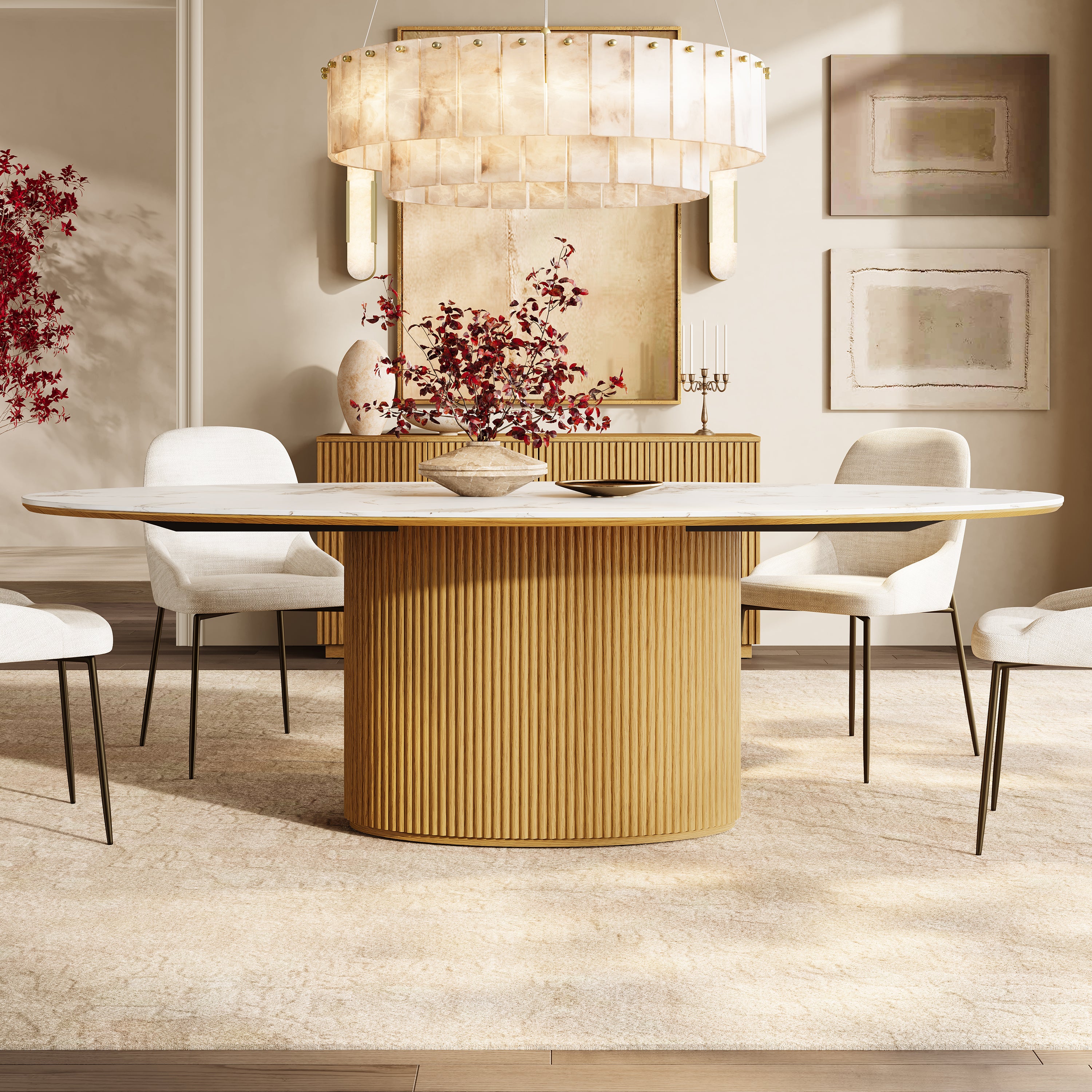 Marley Sintered Stone Dining Table 213cm