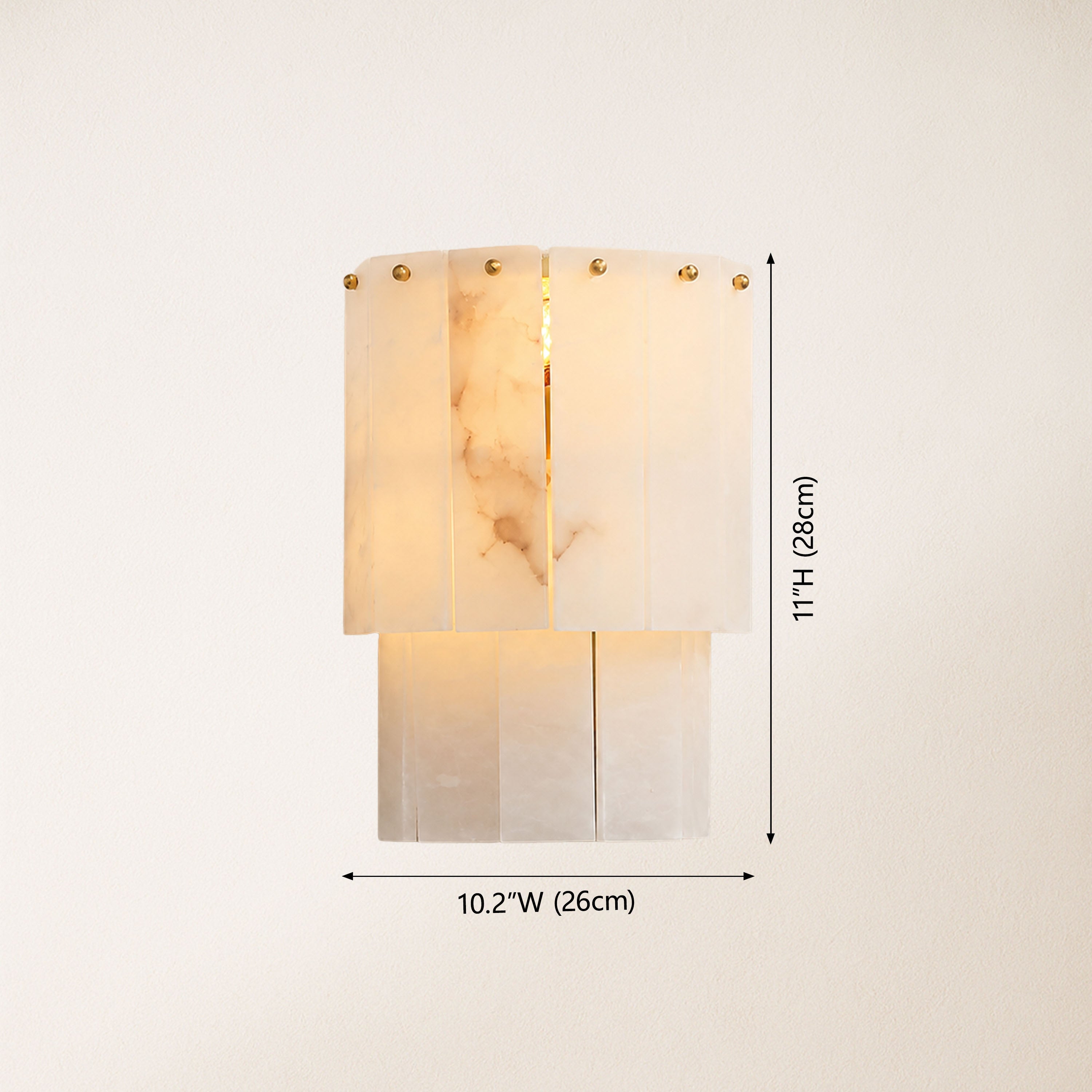 Nivara Alabaster Tiered Wall Sconce