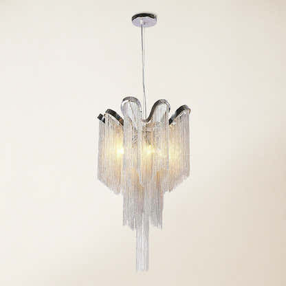 Teresa Cadena Chain Tassel Ceiling Light Fixture  41cm D