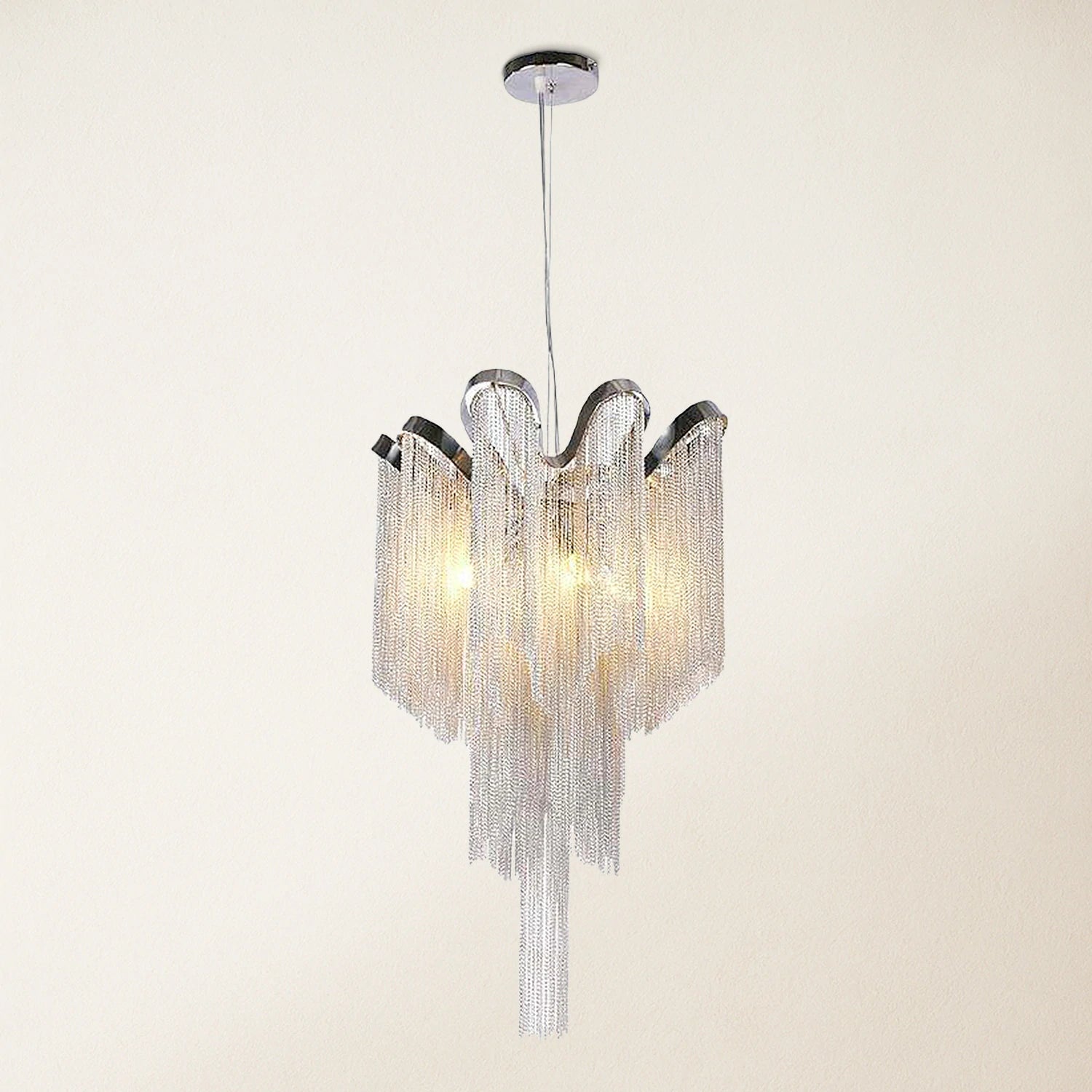 Teresa Cadena Chain Tassel Ceiling Light Fixture  41cm D