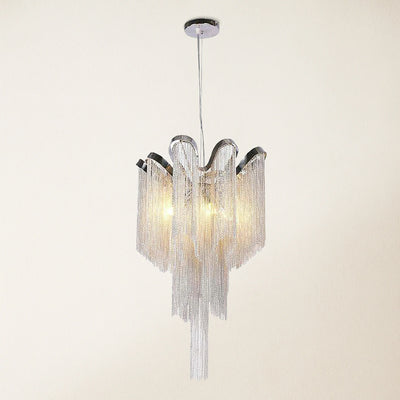 Teresa Cadena Chain Tassel Ceiling Light Fixture  41cm D