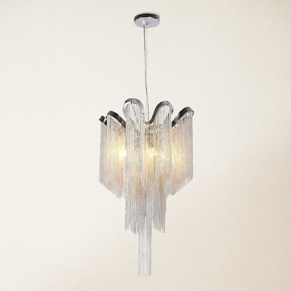 Teresa Cadena Chain Tassel Ceiling Light Fixture  41cm D