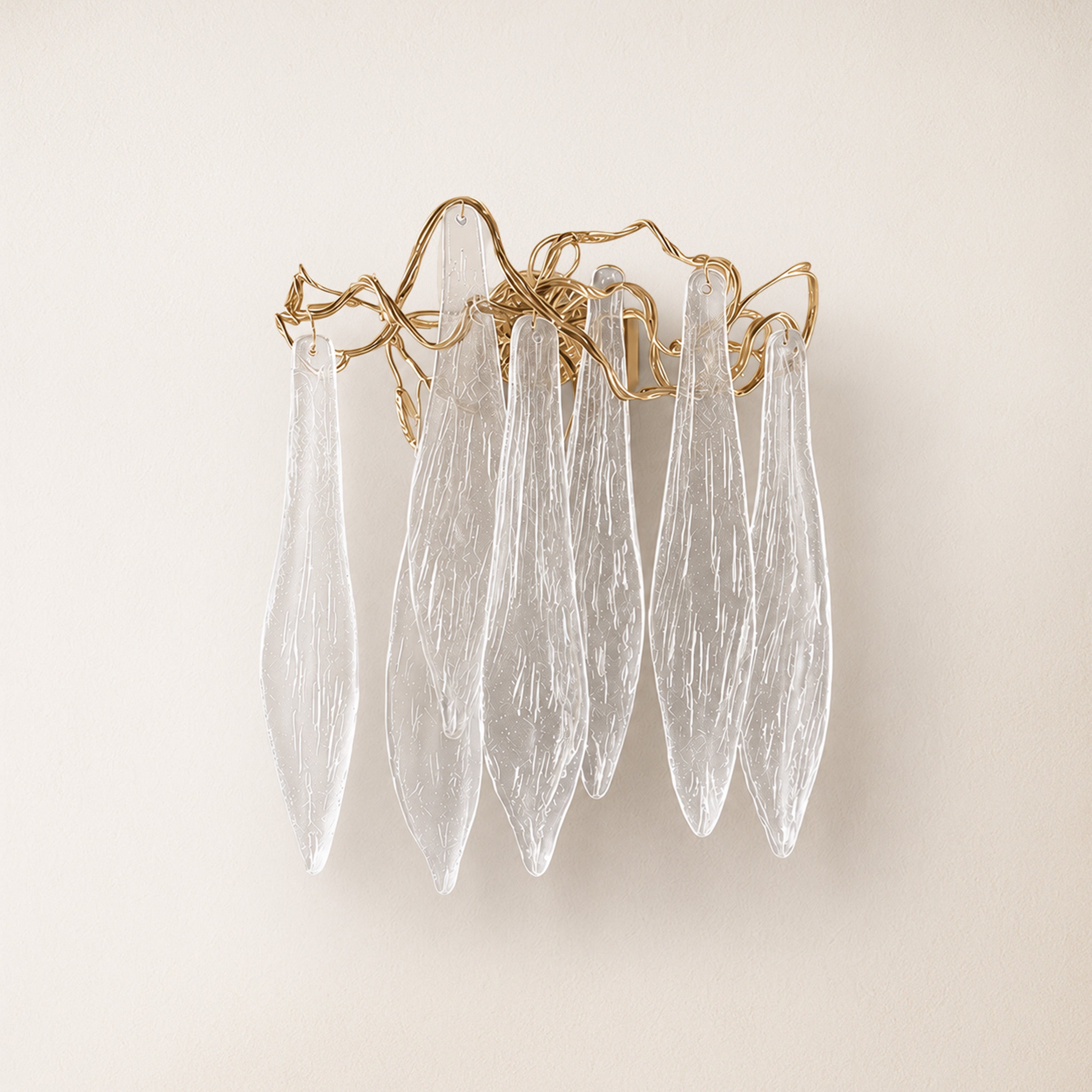 Cascadia Waterfall Crystal Wall Lamp