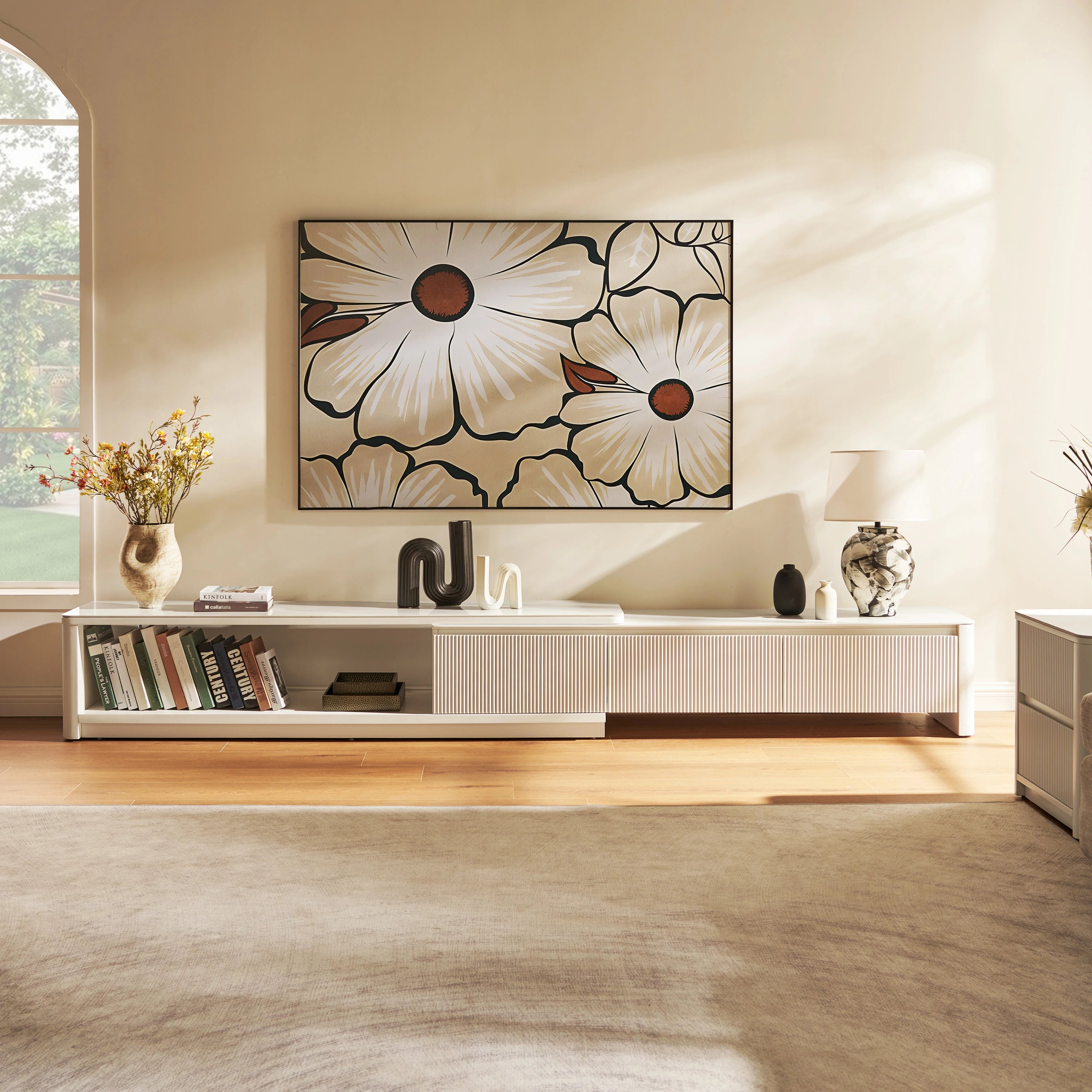 Celia Burnt Stone Media Console 71"