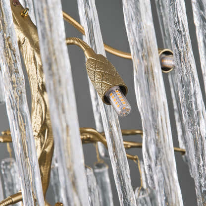 Ice Strip Modern Crystal Tree Branch Staircase Chandelier 240cm