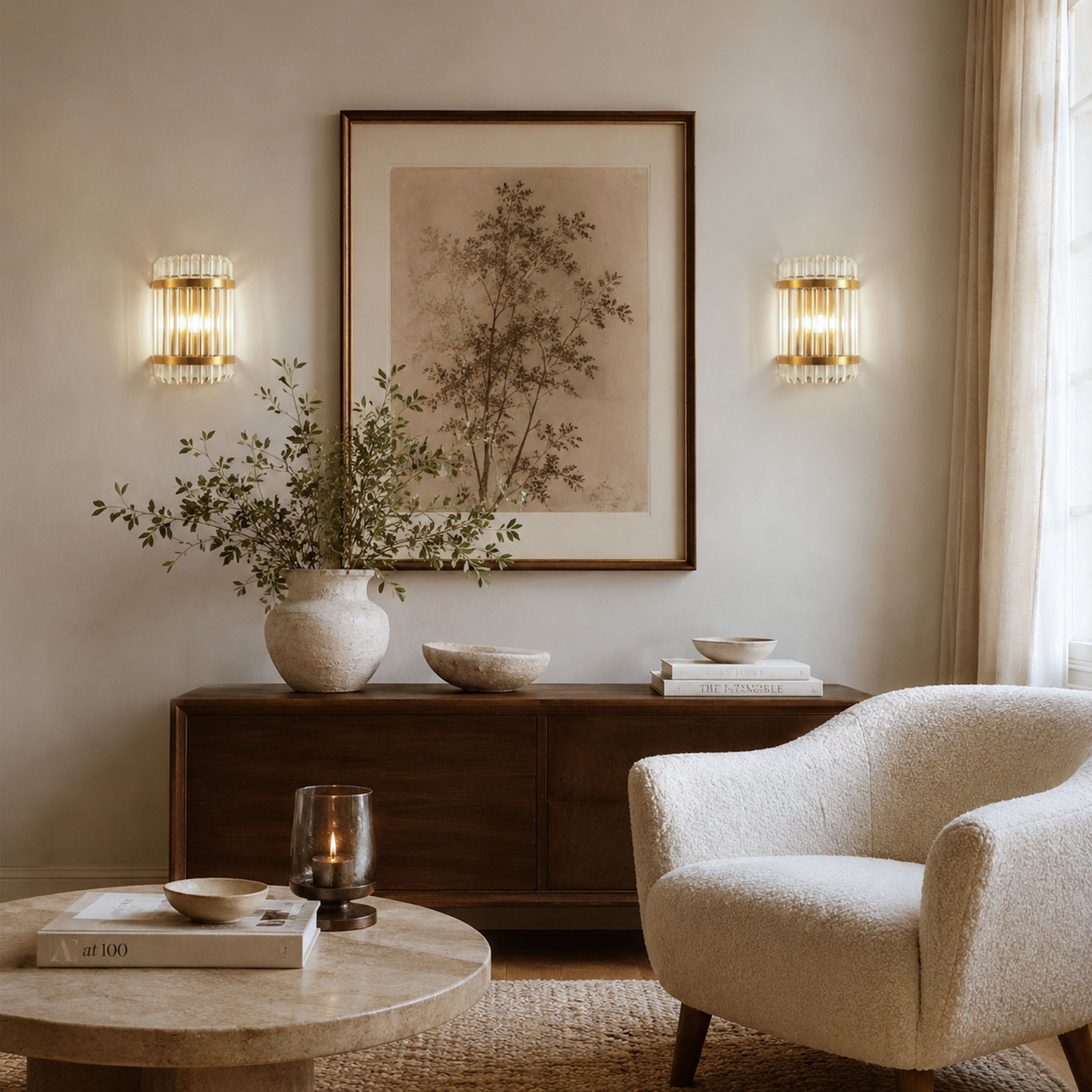 Oryana Crystal Icicle Wall Sconce 8.3"