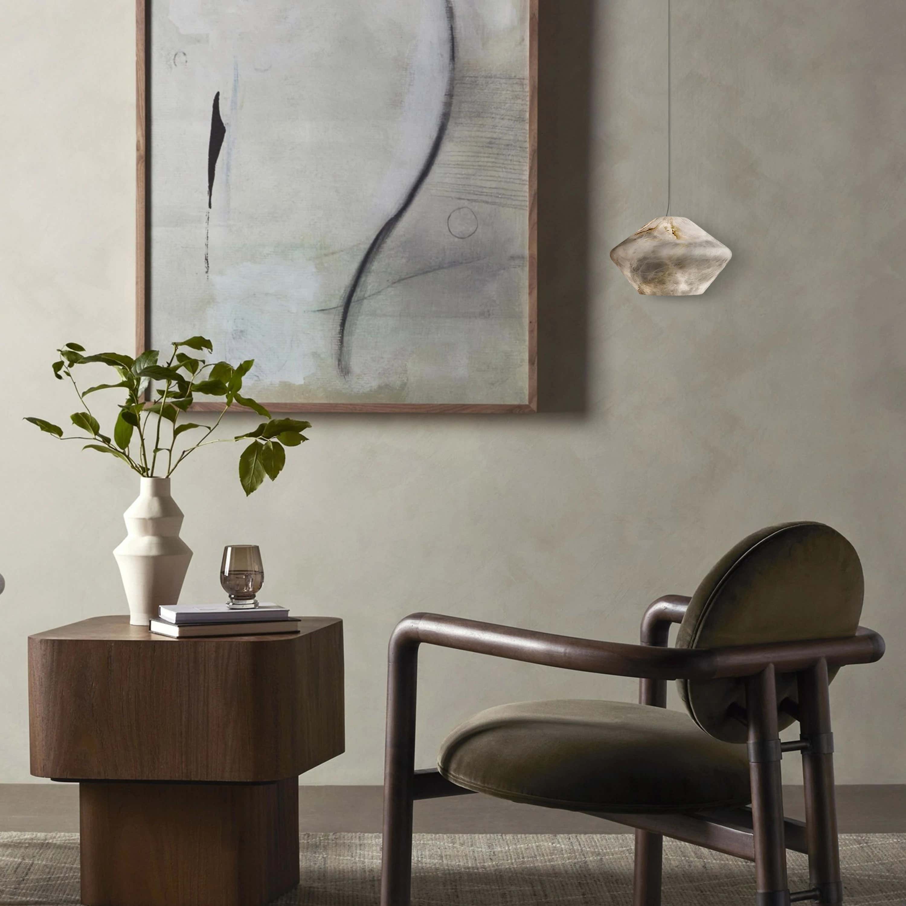 Dadaly Alabaster Popular Small Art Pendant Light 26cm W