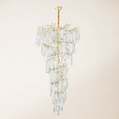 Shiro Noda Crystal Tree Branch Round Chandelier 241cm H