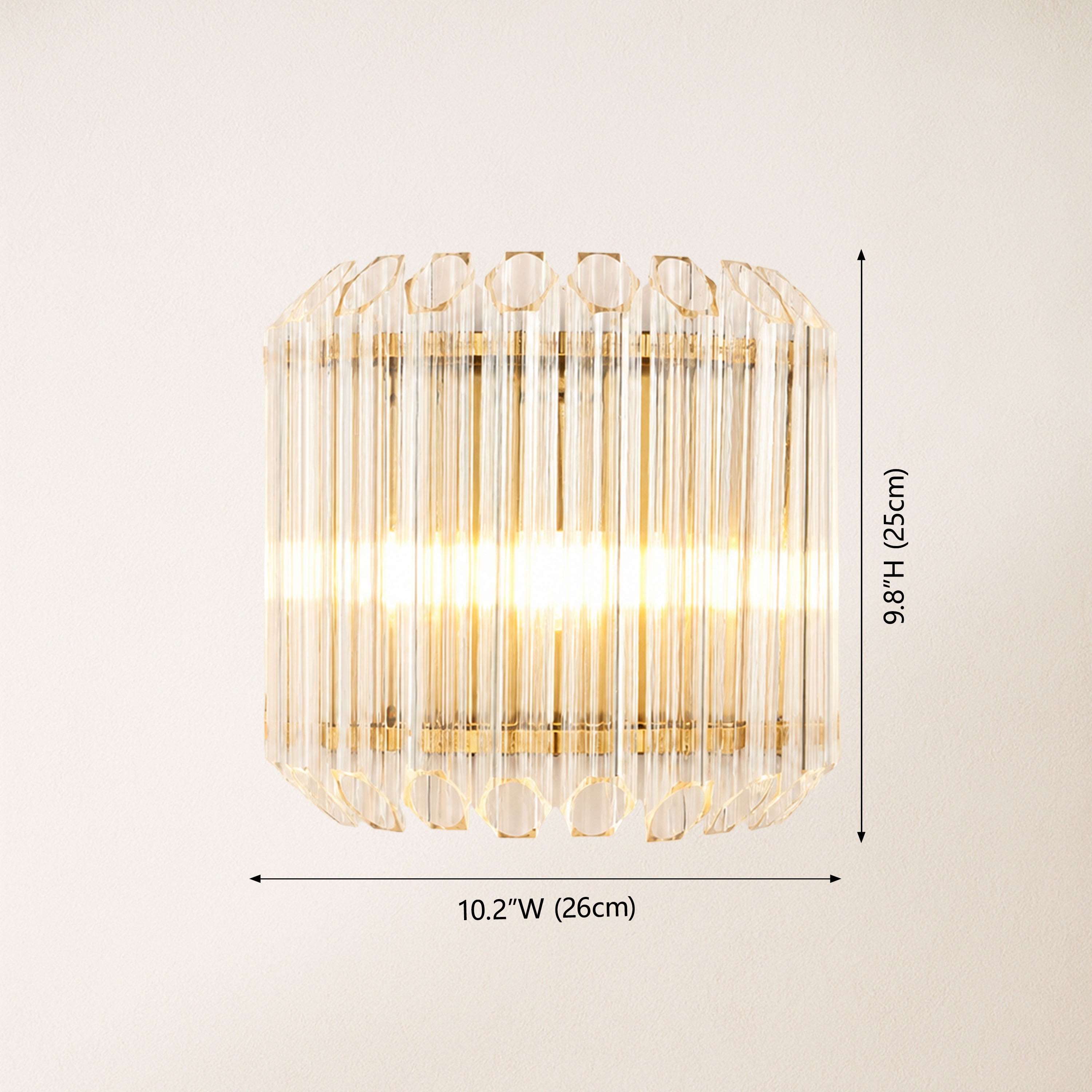 Virella Crystal Tube Wall Sconce