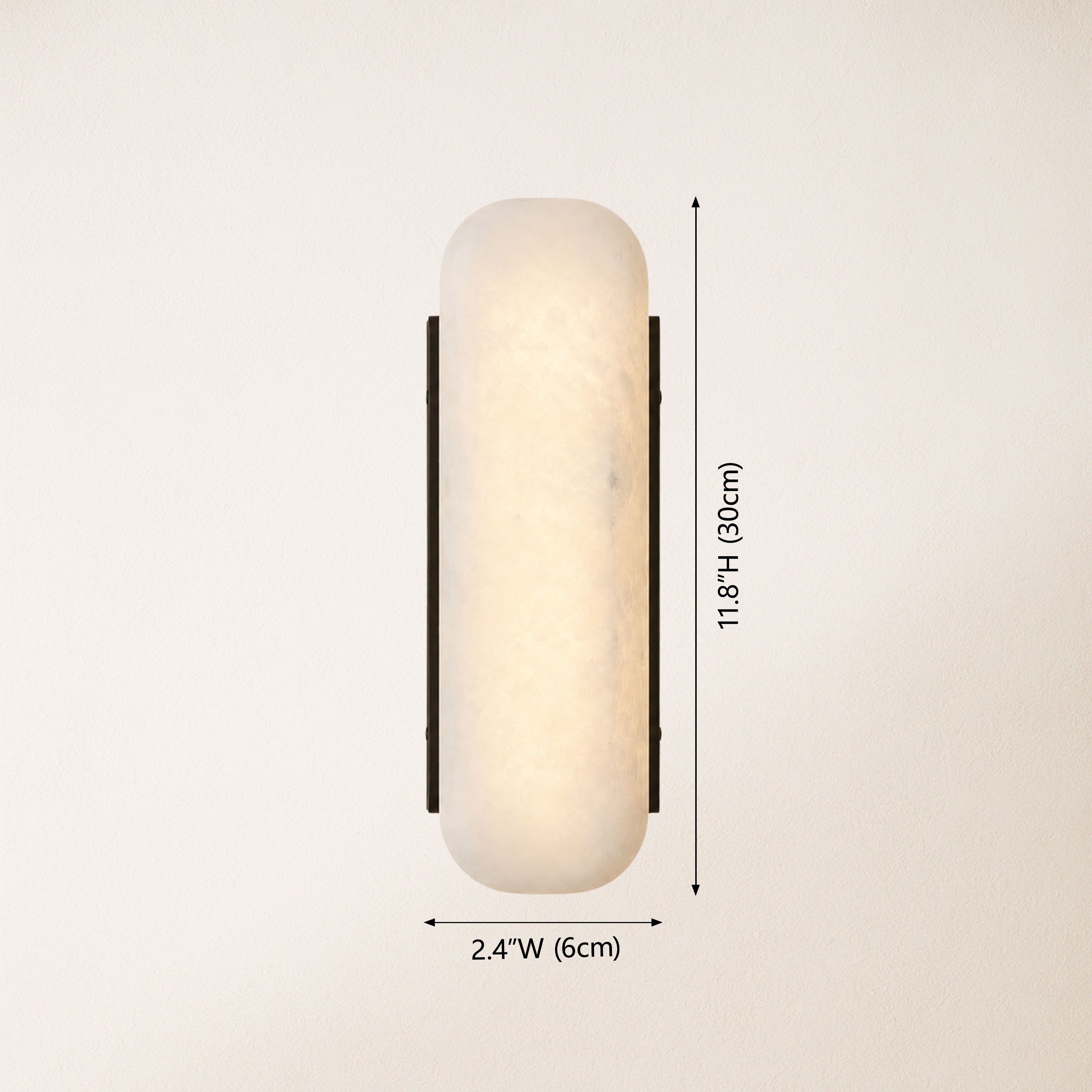Valora Alabaster Capsule Wall Sconce