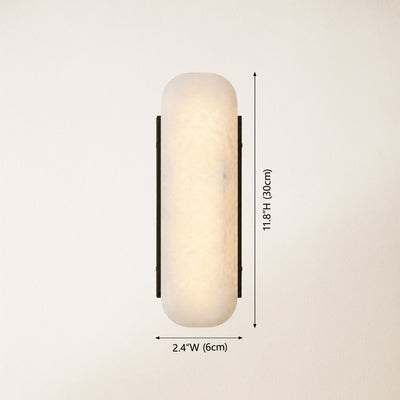 Valora Alabaster Capsule Wall Sconce