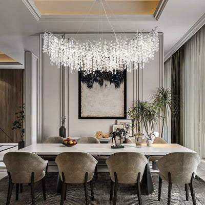 Lustre Branches Crystal Rectangular Chandelier 140cm W