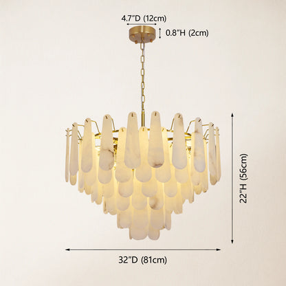 Caldera Alabaster Round Chandelier 80cm