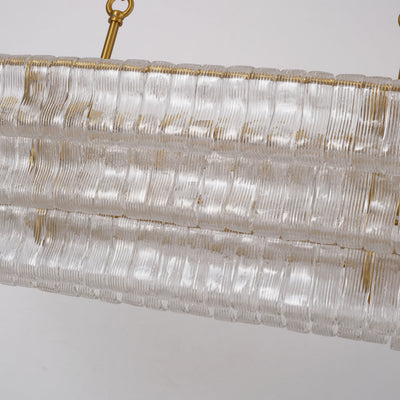 Ondalia Tiered Glass Oval Chandelier 54"W