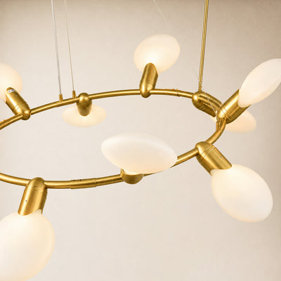 Calantha Petal Glass Round Chandelier 40"D