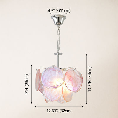 Murello Murano Disc Glass Round Chandelier