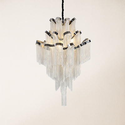 Teresa  Cadena Metal Tassel Chandelier 80cm W