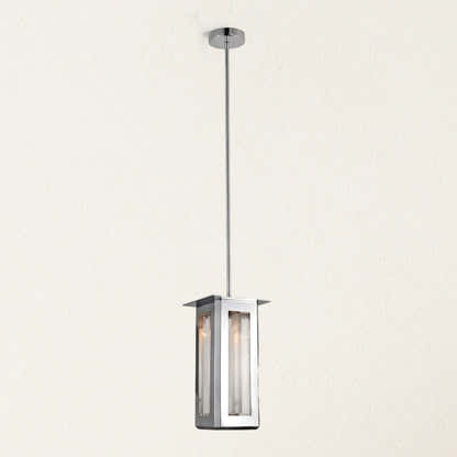 Baluster Rectangle Glass Pendant 7"W