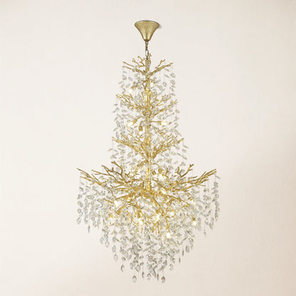 Frostleaf Crystal Cascade Grand Staircase Chandelier 155cm H